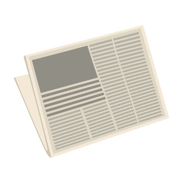 Open Newspaper Illustration, Daily News Paper with Blank Headline, Journalism, Media and Print Publication Concept Vector