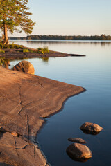Scenic landscape of lake during sunset © FOLIO