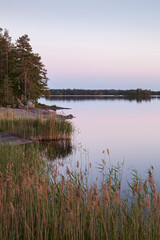Scenic landscape of lake during sunset © FOLIO