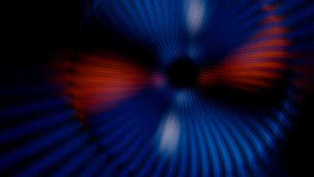 Dark blue and orange radial motion blur gradient with glowing center burst abstract background wallpaper design