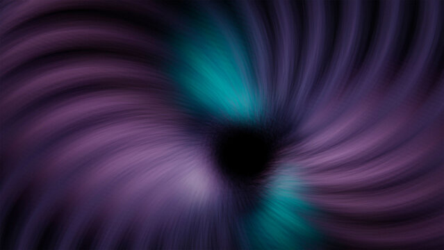 Purple and teal swirl vortex motion pattern with glowing spiral gradient abstract dark background wallpaper design