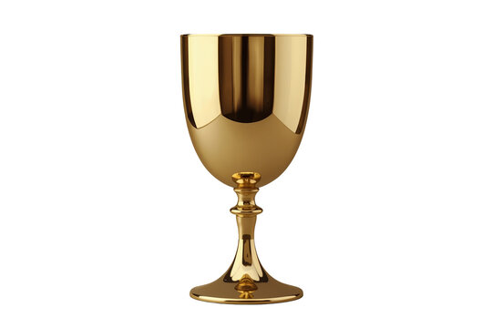 Broad polished gold wine chalice