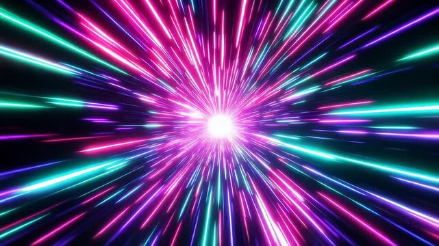 Abstract Colorful Laser Rays and Speed Lines