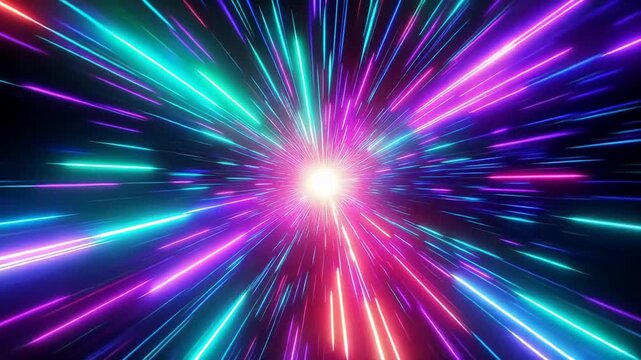 Colorful Neon Light Speed Motion Background