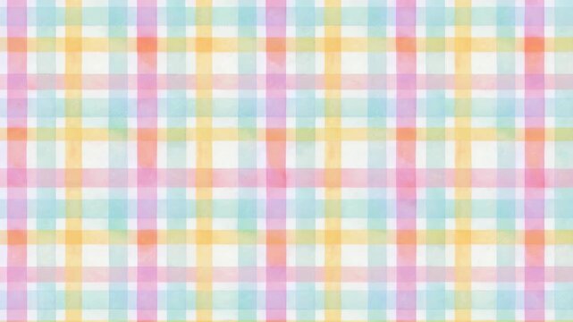 Seamless Pastel Gingham Pattern on Textured Fabric