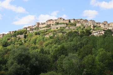 Fototapeta premium Vue d'ensemble du village, village de Cordes sur Ciel, département du Tarn, France