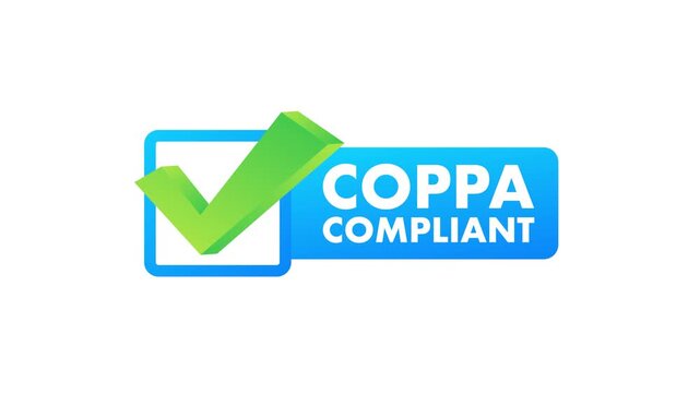 Animated COPPA compliant law protection badge