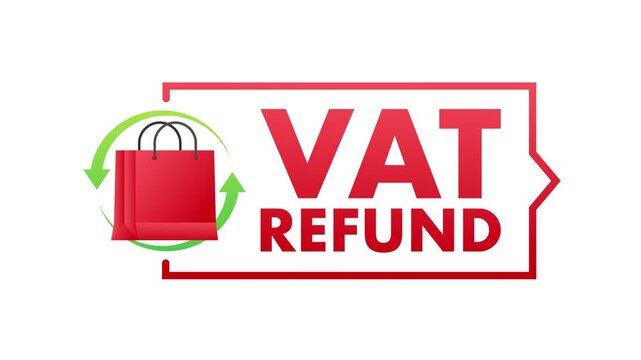 VAT refund shopping animated icon appearing