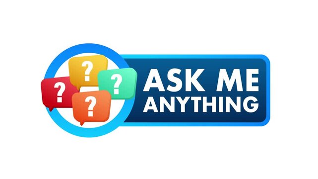 Ask me anything question button animation