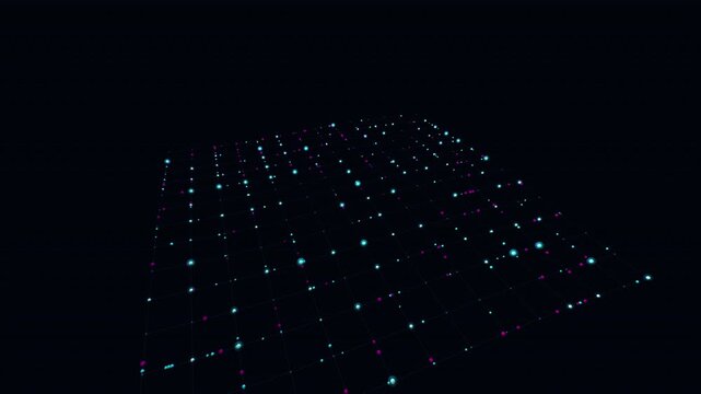 Isometric Server Grid Macro Data Highway Circuit Topology 20s 4K