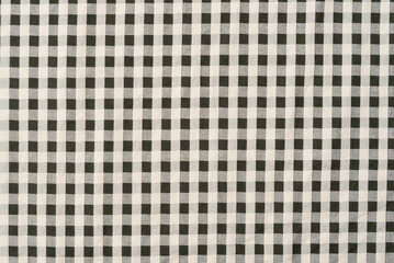 Fototapeta premium Fabric background with beige and green check pattern