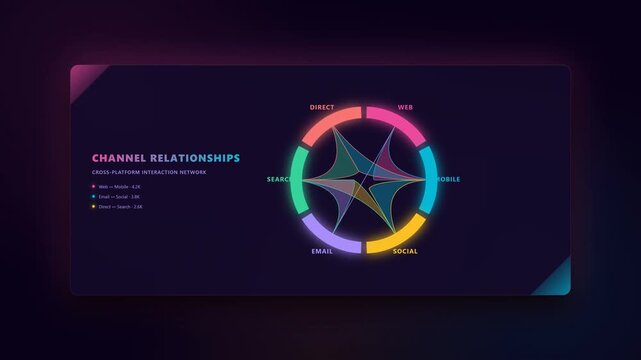 Chord Diagram Network &mdash; Cross-Channel Relationship Animation 4K
