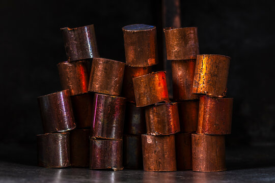 Copper Plated Steel Cylinders as Industrial Metal Components