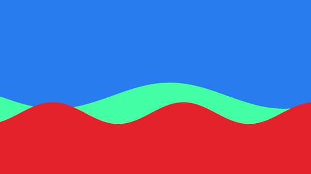 Abstract Colorful Liquid Waves Animation With Blue Green and Red Fluid Motion Background