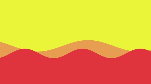 Abstract Colorful Liquid Waves Animation With Smooth Motion in Red Orange and Yellow