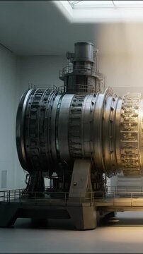 Industrial gas turbine engine power generator for heavy engineering energy sector electricity production