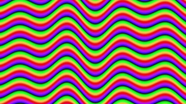 Abstract Colorful Wavy Background Loop With Vibrant Rainbow Gradients and Moving Waves