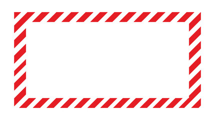 Fototapeta premium Red and white striped rectangular border frame pattern featuring sharp diagonal lines for creative digital projects