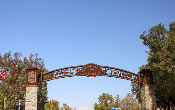 Historic Old Town Temecula Welcome Sign Archway.