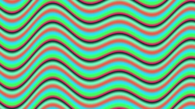Abstract Neon Wavy Lines Moving and Morphing in Seamless Loop Background Animation