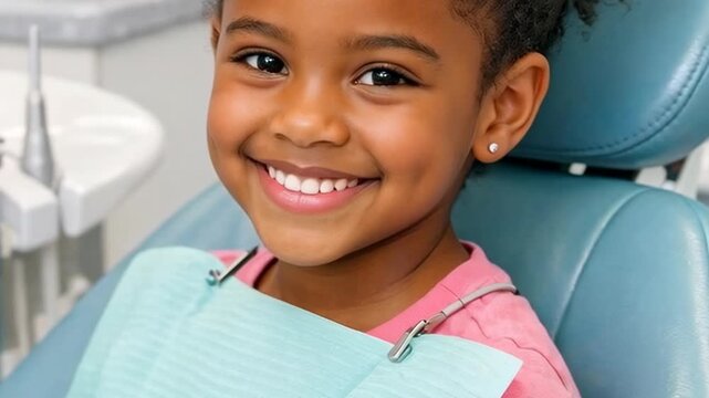 Cheerful Child Smiling During a Dental Checkup