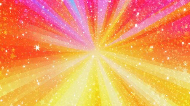 The Light That Bursts In Radiant Motion As Multicolored Rays Expand From A Brilliant Cosmic Center, ai generated.