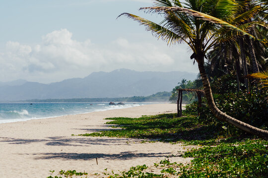 Secluded Beach Without People in Tayrona National Natural Park, Colombia