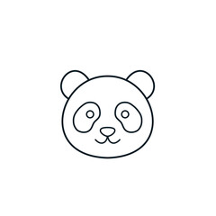 Cute panda face outline vector icon for children and zoo design © Merry