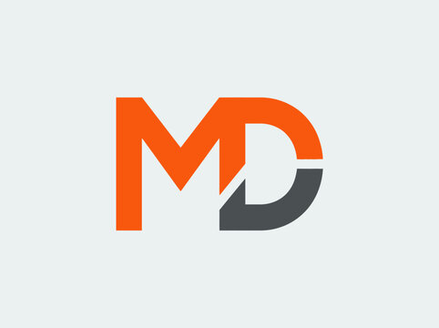 Modern Md Monogram Logo Design For Business And Technology Use