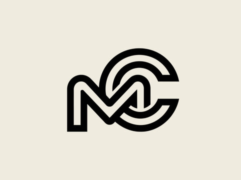 Monogram M C Abstract Design For Branding