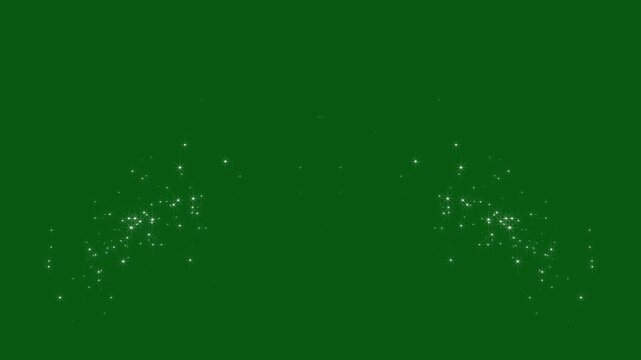 Glitter fairy dust sparkle line glitter stars burst,twinkling particles,curved shining light trail pixie shimmer motion,green screen background,glitter effects, radiant glow, 4k