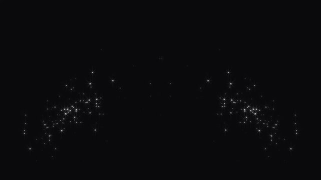 Glitter fairy dust sparkle line glitter stars burst,twinkling particles,curved shining light trail pixie shimmer motion,black screen background,glitter effects, radiant glow, 4k
