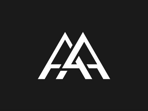 Geometric Abstract Monogram AAA Logo Design Minimalist Vector