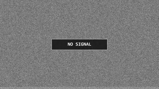 Grainy TV Static No Signal With Digital Interference 
