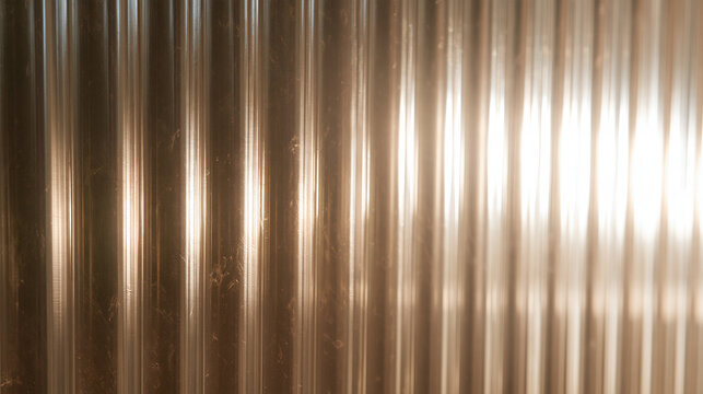 Fluted Reeded Glass Texture with Warm Backlight