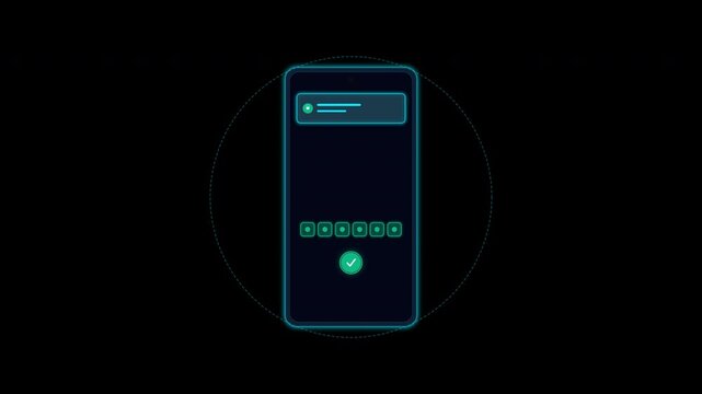 Code verification and verification codes for web and mobile app. User authentication Email and password verification. Secure login. OTP verification. 2d animation video