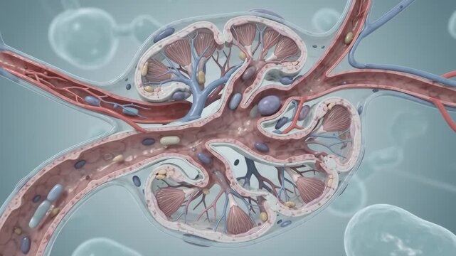 Diabetic Nephropathy Showing Renal Microvascular Damage for Medical Education