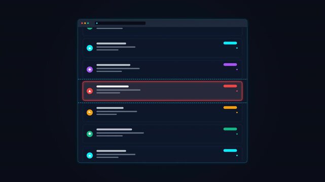 Security Email List Graphic shows digital security with email notifications in a dark background
