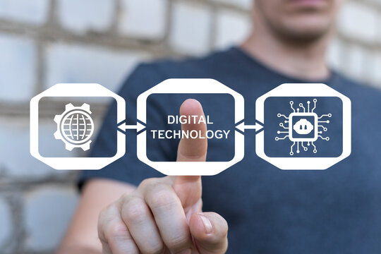 Concept of digital technology background.