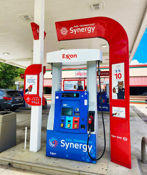 Exxon gas station fuel pump