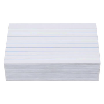 Stack Of Index Cards Back to School isolated cutout on transparent background