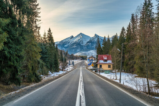 Belianske Tatras at sunrise near Polish-Slovak border