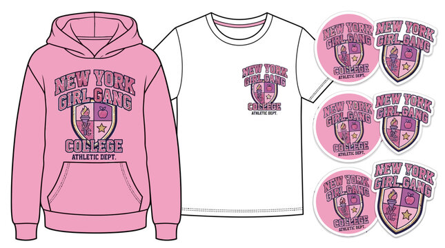 Youthful College Style Apparel Graphics For Athletic Departments