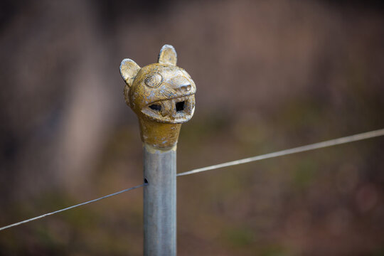 Metal finial at Sacsayhuam&aacute;n, Peru