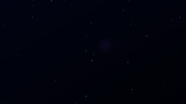 Dim Starfield With Glowing Orb Background