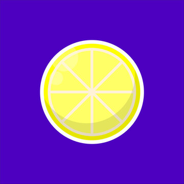 vector illustration of a slice lemon