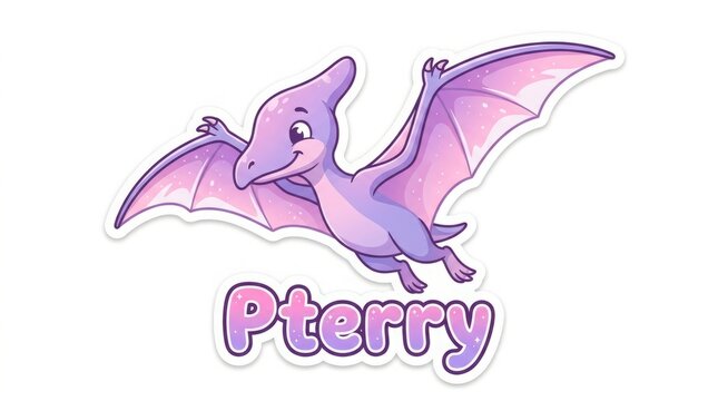 Cute Baby Dinosaur Flat Vector Sticker - Vibrant Prehistoric Animal Icons for Kids and Digital Design