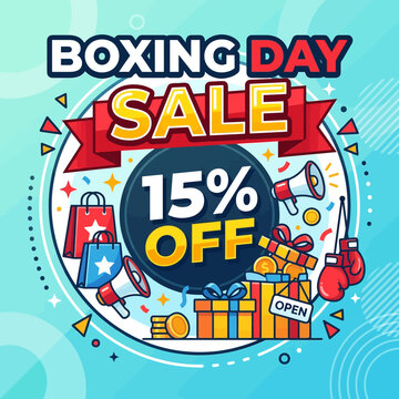 Boxing Day Sale Festive Discount Announcement Graphic
