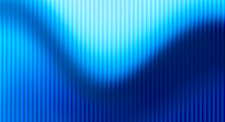 Fototapeta premium Abstract glass fractal blue gradient background, vertical light streaks, glowing cyan and deep navy tone, ripple texture, futuristic technology backdrop, wallpaper, banner, poster, cover design