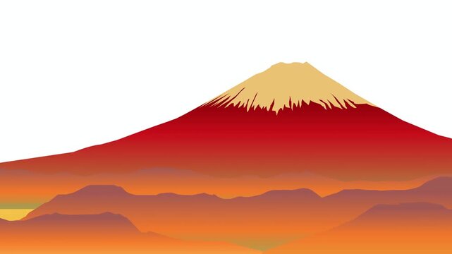 Mount Fuji at sunrise 4K